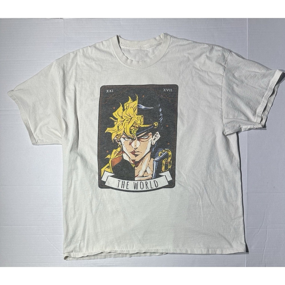 Jojos Bizarre Adventure T Shirt Mens XL White Front Graphic